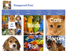 Tablet Screenshot of pamper-pets.com